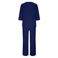 thumbnail image 6 of Women's Linen Two Piece Casual Set Breathable Loose Home and Outfit, 6 of 7