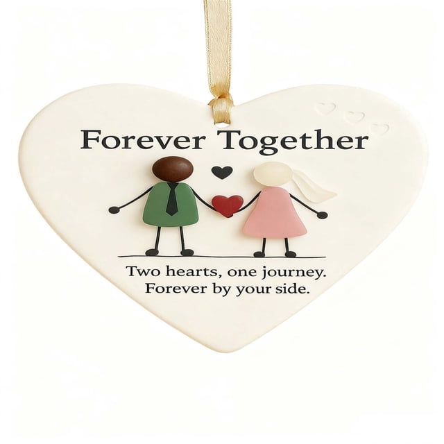 Colgante de decoración para el hogar con forma de corazón de vidrio marino, título "Matrimonio y lazos eternos", decoración de habitaciones, hogar y cocina, elementos esenciales para dormitorios.