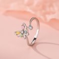 thumbnail image 4 of Up to 65% Off Cutout Butterfly Circon Open Gram Adjustment Ladies Diamond Ring Necklace Rings Earring Jewelry on Clearance, 4 of 6