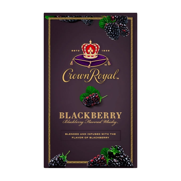 Crown Royal Blackberry Flavored Whisky, 750 ml, 35% ABV