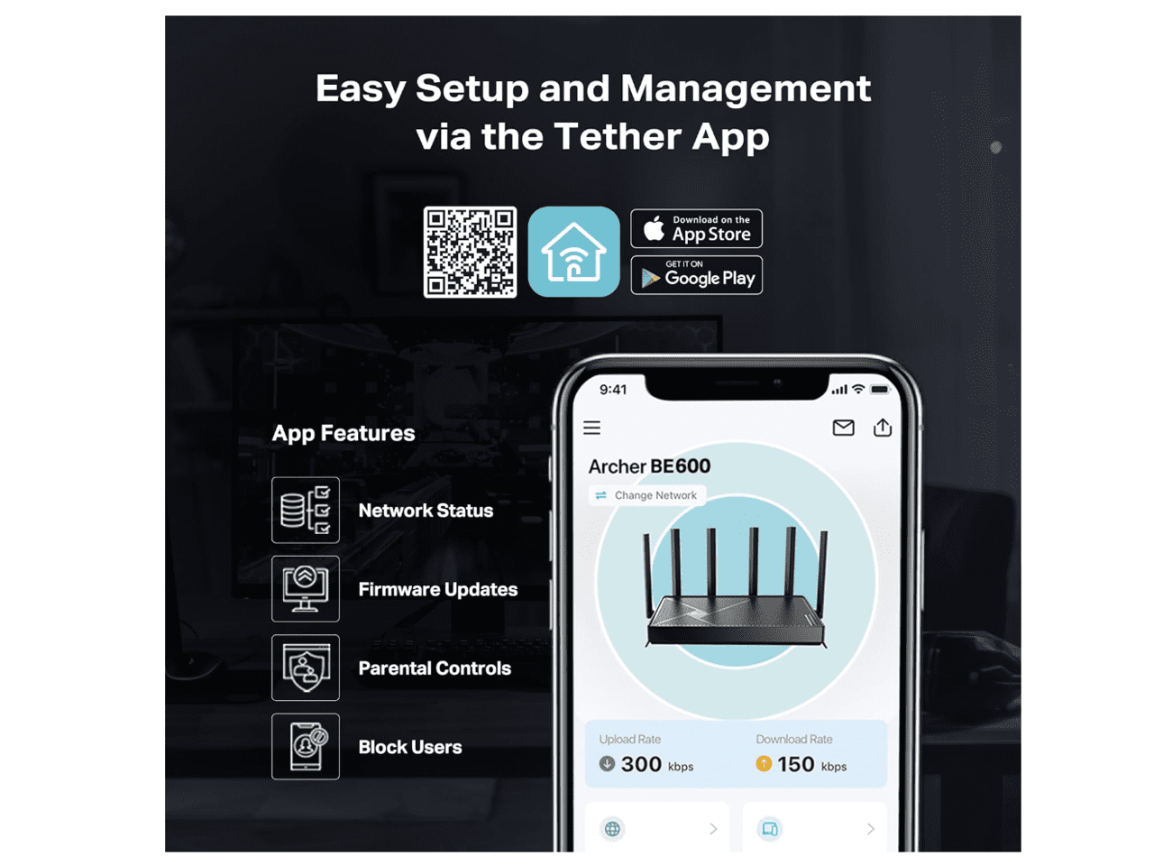 TP-Link Tri-Band BE9700 WiFi 7 Router Archer BE600 | 10G WAN/LAN +2.5G WAN/LAN +3× 2.5G LAN Ports, New 320Mhz Channel | Covers up to 2,600 Sq. ft and 120 Devices|VPN, HomeShield for Network Security