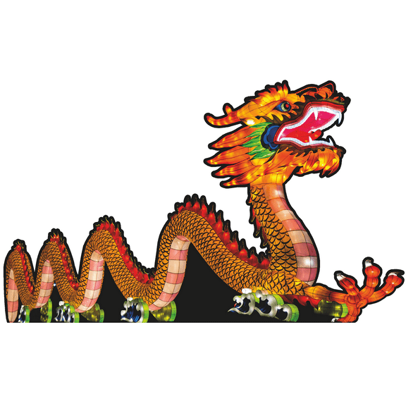 Chinese New Year Night Dragon Cardboard Cutout Standee Standup