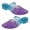 Purple-38, variant on Women Pointed Toe Middle Heel Sandals Hollowed Out Clear PVC Jelly Colorful Slippers Ankle Straps Beach Shoes for