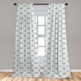 thumbnail image 5 of Ambesonne Floral Curtains, Retro Shabby Rose Bouquets, Pair of 28"x84", Pink and Pale Blue, 5 of 5