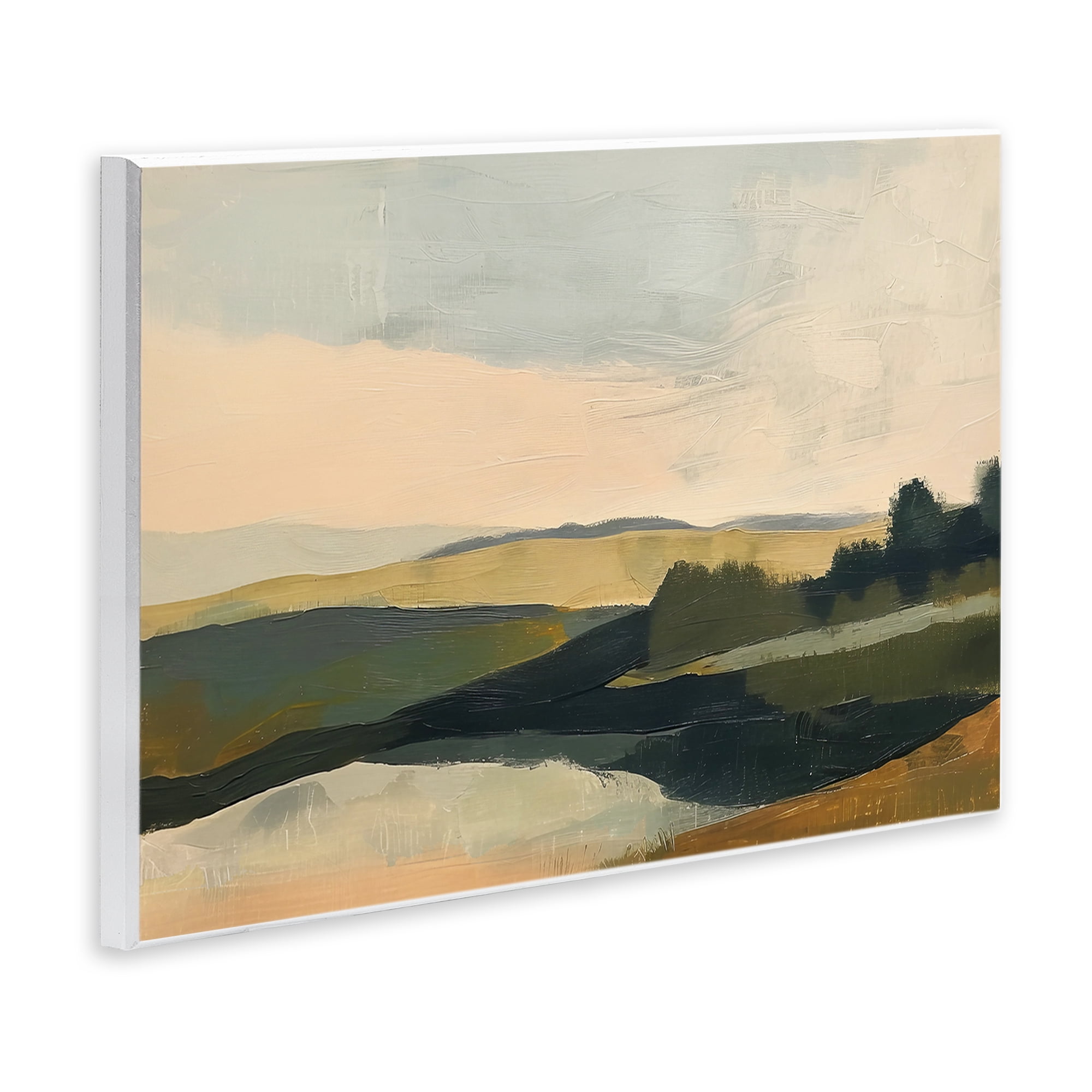 Stupell Industries Green Hills Painting Landscape & Nature Painting Unframed Art Print Wall Art, 15 x 10