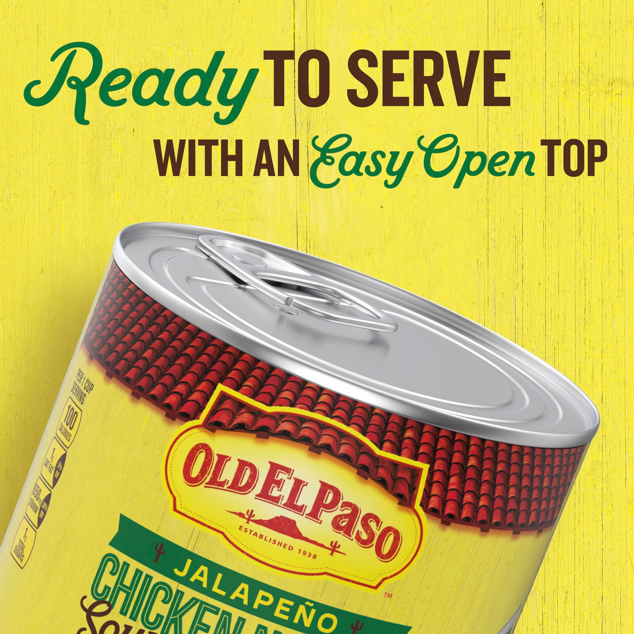 (12 pack) Old El Paso Jalapeno Chicken Noodle Soup, Ready to Serve Canned Soup, 18.5 oz