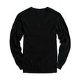 thumbnail image 4 of Matchstick Men's Basic Long Sleeve V Neck Cardigan Cotton Knitted Sweater with Ribbing Edge (M-4XL), 4 of 5