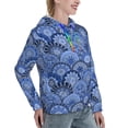 thumbnail image 6 of Kdxio Blue Mandala Harmony Print Womens Oversized Hoodies Sweatshirts Hooded Pullover Tops Sweaters Casual-XX-Large, 6 of 7