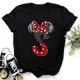thumbnail image 3 of 2024 Marca Disney Ropa para niños Minnie Mouse Rojo Negro Letras AZ Estampado Niñas Niños Algodón Camiseta Negro Y2k Tops Camisetas para bebés, 3 of 5