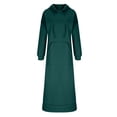thumbnail image 2 of Yokua Women's Casual Fleece Lined Sweatshirt Dress Oversized Casual Long Sleeve Hooded Dress with Pockets, 2 of 9