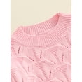 thumbnail image 5 of FEORJGP Toddler Baby Girls Solid Sweaters 0 6M 12M 18M 2T 3T Infant Ruffle Long Sleeve Knit Pullovers Round Neck Jumpers Solid Color Sweatshirts Kids ion Comfy Clothes for Spring Fall Winter, 5 of 6