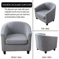 thumbnail image 6 of CJC 2 Piece Stretch Jacquard Tub Chair Cover with Cushion Cover Soft Removable Club Chair Slipcovers Armchair Sofa Furniture Protector for Living Room Counter Bar Cafe, 6 of 9