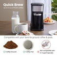thumbnail image 4 of Elite Gourmet EHC114 Cafetera compacta personal de una sola porción incluye 14 oz. Taza Térmica de Viaje con Interior de Acero Inoxidable, Compatible con Café Molido, Filtro Reutilizable, Color Negro, 4 of 5