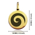 thumbnail image 2 of Stainless Steel Koru (Spiral) Maori Symbol Round Medallion Pendant Necklace, 2 of 3