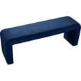 thumbnail image 3 of Bowery Hill Contemporary Upholstered Velvet Bench in Navy Finish, 3 of 5
