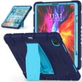 thumbnail image 3 of iPad Pro 12.9 inch 5th Generation 2021 Case,Dteck Shockproof Rubber Hybrid 3-Layer Protection Heavy Duty Case Kickstand Cover Pen Holder Design for iPad Pro 12.9" 5th Gen 2021,Navy+Blue, 3 of 6