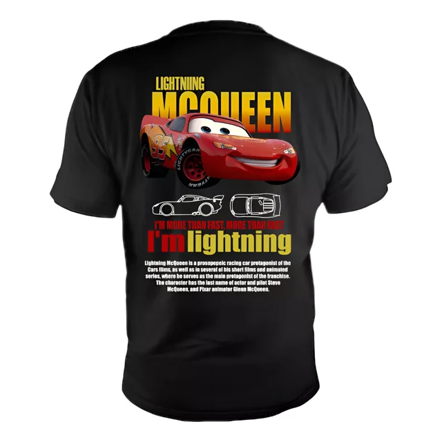 Playera Estampado Rayo Mcqueen Frente Y Espalda