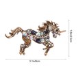 thumbnail image 2 of LOLIPPYY 2-Pack Assorted Color Brooch Set for Women’s Fashion Party Wear, Alloy Pins with Horse Designs and Rhinestone Accents, 2 of 8