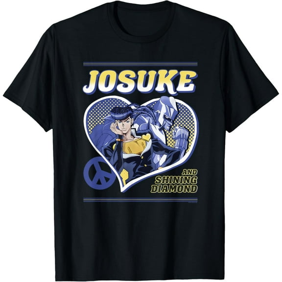 JoJo's Bizarre Adventure Josuke and Shining Diamond Anime T-Shirt Short Sleeve Crew Neck Soft Fitted Tees T-Shirt