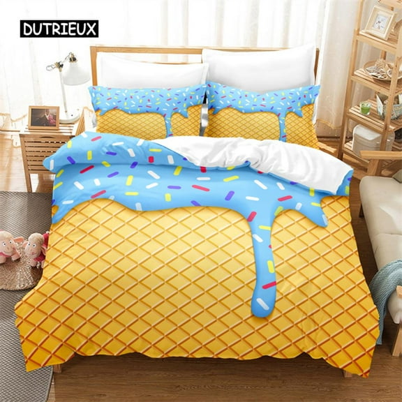 Ice Cream Bedding Set Duvet Cover Set 3d Bedding Digital Printing Bed Linen Size Bedding Set Fashio