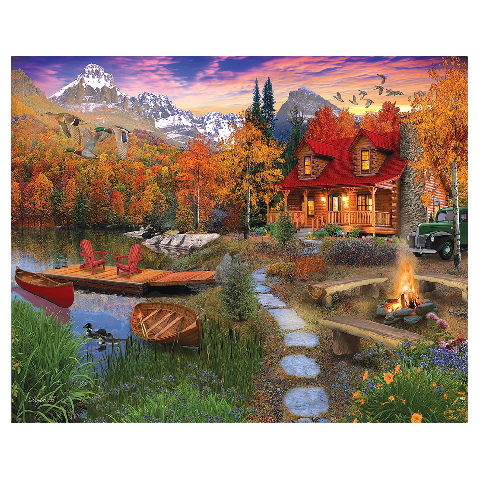 White Mountain Puzzles Cozy Cabin 1000 Piece Jigsaw Puzzle