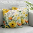 thumbnail image 3 of ONETECH Floral Throw Pillow Covers  Spring Summer Outdoor Decor Pillow Cases for Home Couch Decorations Yellow, 3 of 5