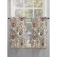 thumbnail image 5 of Paisley Flower Bathroom Window Curtain, Spring Watercolor Vintage Floral Leaf Plant Light Filtering Coffee Kitchen Curtains, Bedroom Living Room Curtains 2 Panel 84"x45", 5 of 6