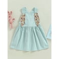 thumbnail image 3 of Toddler Baby Easter Overall Dress, Cute Sleeveless Bunny Suspender Dress 6 Months-4 Years, 3 of 8