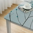 thumbnail image 4 of BANET Rectangular Vinyl Tablecloth Oil Cloth Square Peva Wipable Spill-Proof Heavy Duty Tablecloths Dining Teal Bird  white, 4 of 7