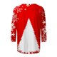 thumbnail image 5 of Puntoco Moda Mujer Chriatmas Impreso Camiseta 3/4 Mangas Blusa Cuello Redondo Casual tops Puntoco Puntoco-610, 5 of 5