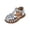 Silver, variant on Win s Way Kids' Closed-Toe Sandals, Adjustable Buckle Non- Sole, Boys Girls 3-11 Years, Rainbow