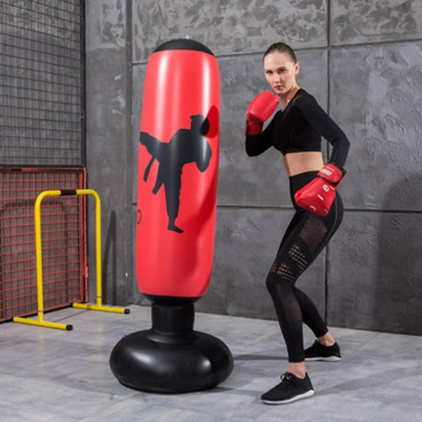 Saco de boxeo inflable portatil Saco de boxeo Saco de arena para entrenamiento rojo Sharpla vaso de ponche inflable Walmart en linea
