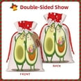 thumbnail image 2 of Pofeuu Avocado Lovers Wearing Umbrella Print Burlap Bags with Drawstrings Drawstring Gift Bags Pouch Bag for Thankgiving Birthday Party Gift Wrapping Treats and Party Favors-Medium, 2 of 9