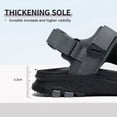 thumbnail image 3 of MEGNYA Mens Comfortable Walking Sandals - Soft Sports Hiking Sandals with Three Adjustable Hook And Loop Straps, Casual Beach Athletic Sandals for Outdoor Active Camping, 3 of 8