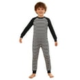 thumbnail image 5 of TTAO Adaptive Clothing for Kids Boys Girls Special Needs Autism Sensory Long Sleeve Jumpsuit Stripes Romper Bodysuit Black 6, 5 of 7