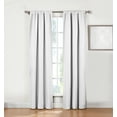 thumbnail image 3 of Ecologee Wakefield Textured 100% Blackout Rod Pocket Indoor Curtain Panel Pair, White, 37" W x 84" L, 3 of 11