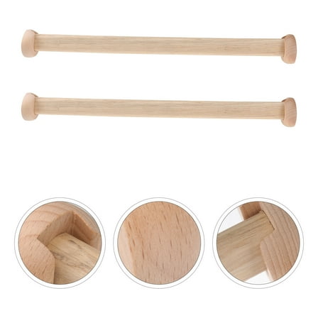 PAMINGONO Plastic Closet Rod for Home Use Khaki Color Heavy Duty with Great Bearing Capacity 2 Pieces