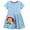 Blue snail, variant on 2-7T Toddler Girls Short Sleeve Dress 100% Cotton Casual Summer Appliques Shirt Jersey Dresses