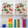thumbnail image 7 of Watermelons and Tropical Palm Leaaves Square Storage Basket Storage Bins Canvas Storage Organizer Closet Shelf Organizer for Home Office, 1 Pc, 7 of 7