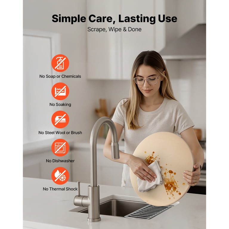 KFFKFF 15-Inch Round Cordierite Pizza Stone with Peel photo 5