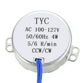 thumbnail image 2 of Motor Síncrono Eléctrico de Engranaje Metálico Uxcell 100-127V AC 5-6RPM 50-60Hz CCW/CW 4W, 2 of 5