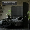 thumbnail image 3 of Red Lantern 6 ft. Tall Diamond Weave Fiber Room Divider - Black - 4 Panel, 3 of 6