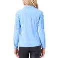 thumbnail image 3 of CAMISAS DE FRINGE PARA MUJER CHIC DE MANGA LARGA, CAMISAS DE VAQUERA CHIC, TOPS M AZUL CIELO, 3 of 6