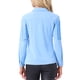 thumbnail image 3 of CAMISAS DE FRINGE PARA MUJER CHIC DE MANGA LARGA, CAMISAS DE VAQUERA CHIC, TOPS M AZUL CIELO, 3 of 6