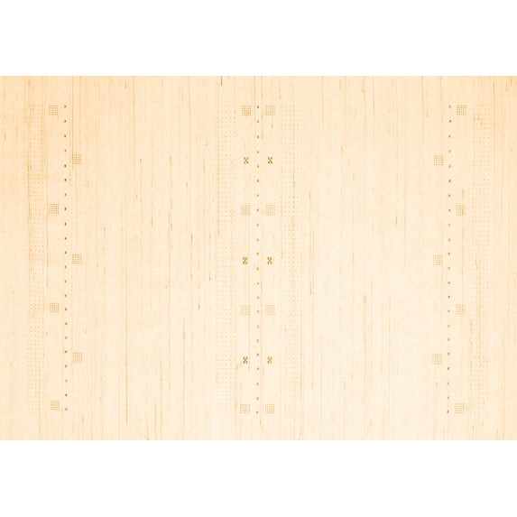 Ahgly Company Indoor Rectangle Solid Orange Modern Area Rugs, 6' x 9'