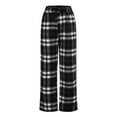 thumbnail image 4 of WCMZJ Womens Casual Plaid Baggy Jeans High Waisted Goth Grunge Pants Y2K Clothing Drawstring Pants Streetwear, 4 of 6