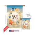thumbnail image 1 of Breeze Decor 30169 Summer M Monogram 2-Sided Vertical Impression House Flag - 28 x 40 in., 1 of 1