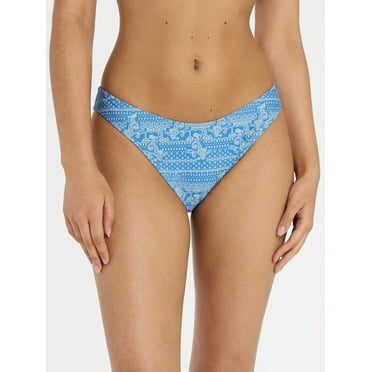 No Boundaries Paisley High-Leg Bikini Bottoms, Women's XXS-XXL