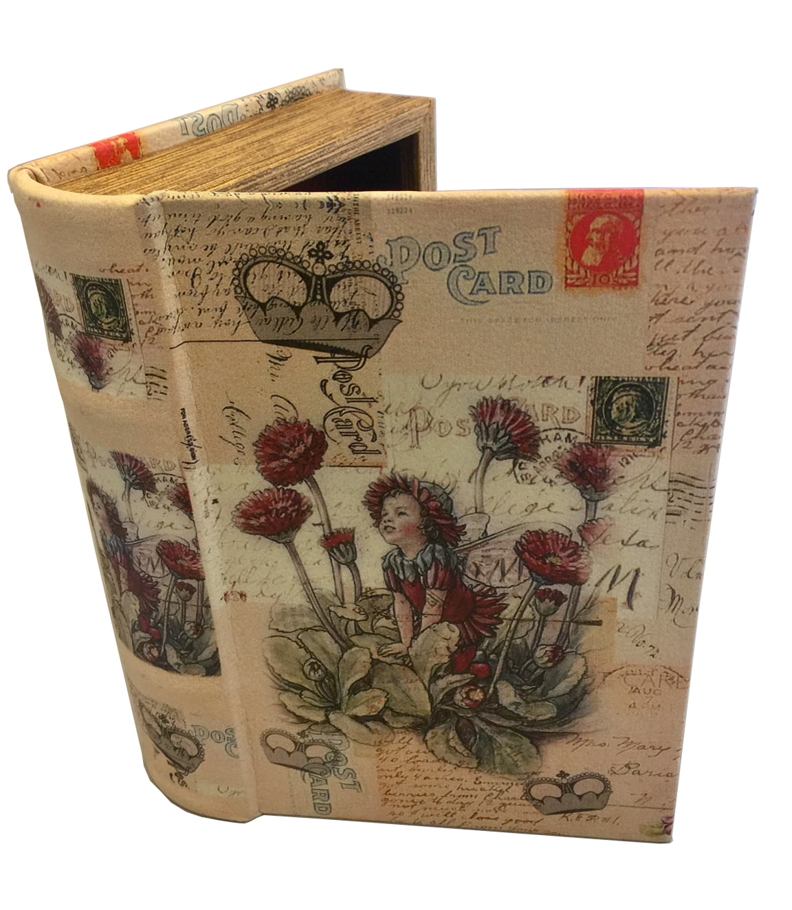 Fairy Book Box Decorative Book Box Leather & Wood Kids Secret Book Girl's  Jewelry Box Fairy Keepsake 