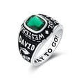 thumbnail image 2 of Mementos PJM Custom Large Men's Class Rings Sterling Silver for High School and College-Platinum, 2 of 6